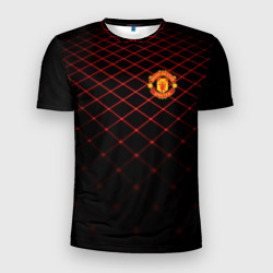 Мужская футболка 3D Slim Manchester United 2018 Line