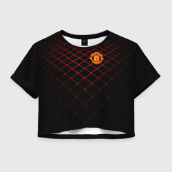 Женская футболка Crop-top 3D Manchester United 2018 Line