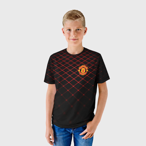 Детская футболка 3D Manchester United 2018 Line, цвет 3D печать - фото 3