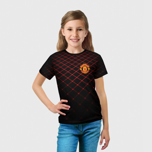 Детская футболка 3D Manchester United 2018 Line, цвет 3D печать - фото 5