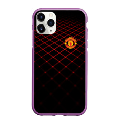 Чехол для iPhone 11 Pro Max матовый Manchester United 2018 Line