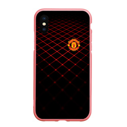 Чехол для iPhone XS Max матовый Manchester United 2018 Line