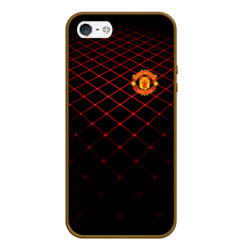 Чехол для iPhone 5/5S матовый Manchester United 2018 Line