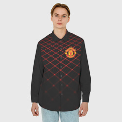 Мужская рубашка oversize 3D Manchester United 2018 Line - фото 2