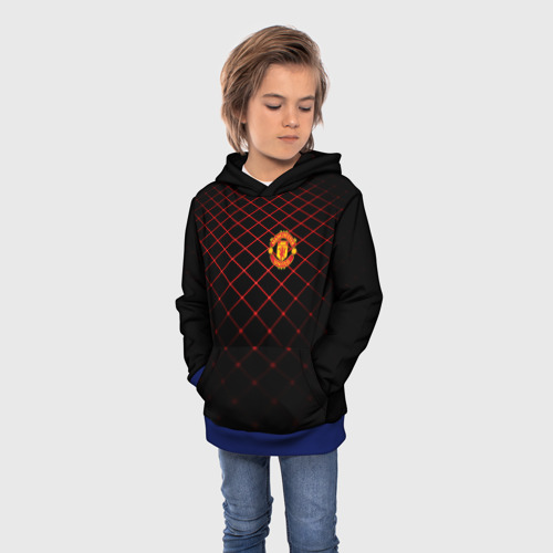 Детская толстовка 3D Manchester United 2018 Line, цвет синий - фото 3