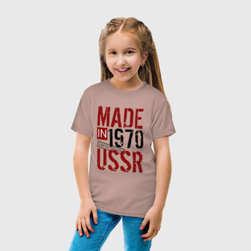 Детская футболка хлопок Made in USSR 1970, цвет пыльно-розовый - фото 5