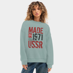 Женский свитшот oversize без начеса хлопок Made in USSR 1971 - фото 2