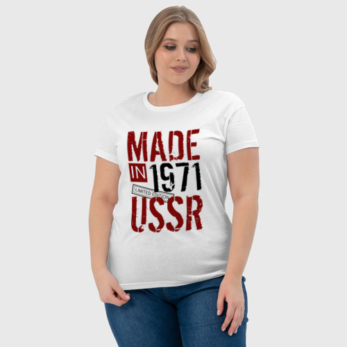 Женская футболка хлопок Made in USSR 1971, цвет белый - фото 6