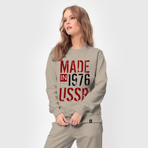 Женский костюм хлопок Made in USSR 1976, цвет миндальный - фото 5
