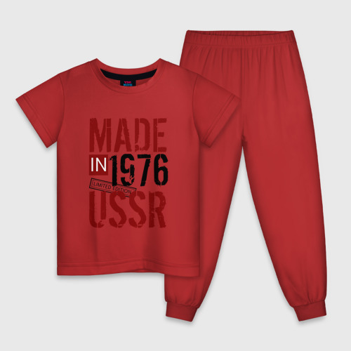 Детская пижама хлопок Made in USSR 1976, цвет красный