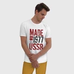 Мужская пижама с белой футболкой хлопок Made in USSR 1977 - фото 2