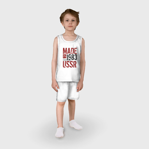 Детская пижама с шортами хлопок Made in USSR 1983, цвет белый - фото 3