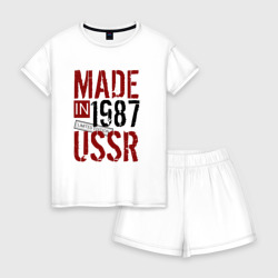 Женская пижама с шортиками хлопок Made in USSR 1987