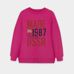 Женский свитшот oversize без начеса хлопок Made in USSR 1987