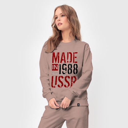 Женский костюм хлопок Made in USSR 1988, цвет пыльно-розовый - фото 5