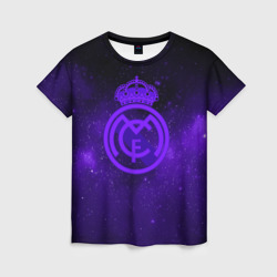 Женская футболка 3D FC Real madridspace style