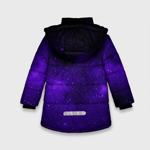 Зимняя куртка для девочек 3D FC Real madridspace style, цвет красный - фото 2