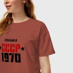 Женская футболка хлопок Oversize Сделан в СССР 1970 - фото 2