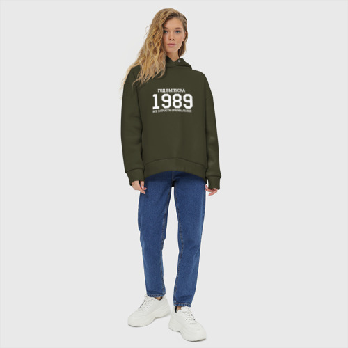 Женское худи Oversize хлопок Все запчасти оригинальные 1989, цвет хаки - фото 6