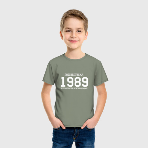 Детская футболка хлопок Все запчасти оригинальные 1989, цвет авокадо - фото 3