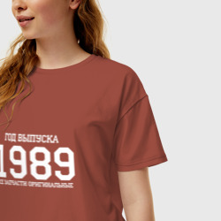 Женская футболка хлопок Oversize Все запчасти оригинальные 1989 - фото 2