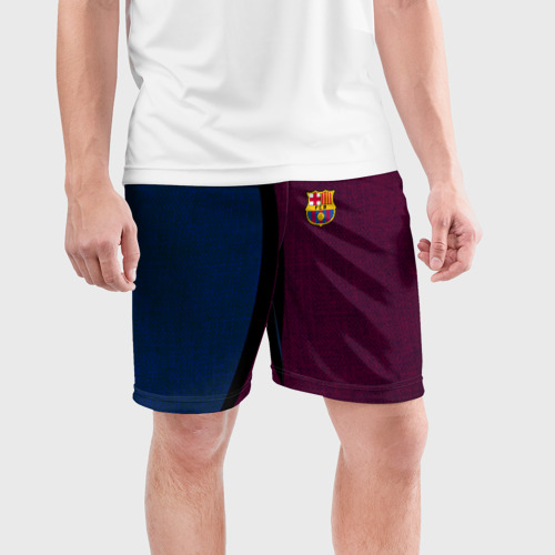 Мужские шорты спортивные с принтом FC Barcelona 2018 Original, фото на моделе #1