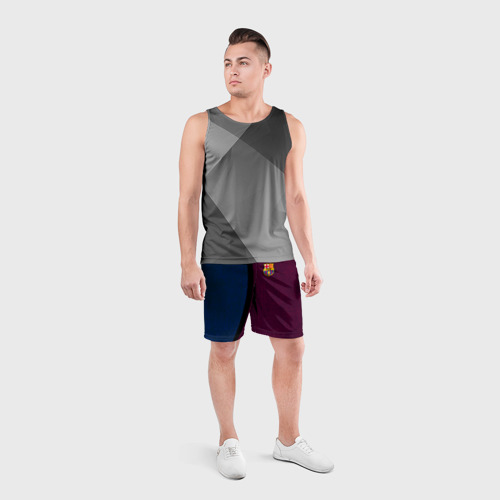 Мужские шорты спортивные с принтом FC Barcelona 2018 Original, вид сбоку #3