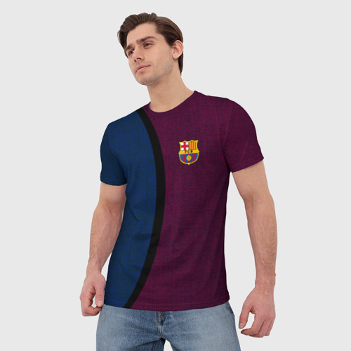 Мужская футболка 3D с принтом FC Barcelona 2018 Original, фото на моделе #1