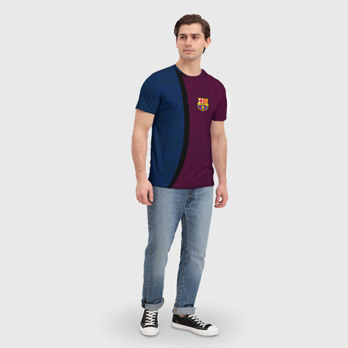 Мужская футболка 3D с принтом FC Barcelona 2018 Original, вид сбоку #3