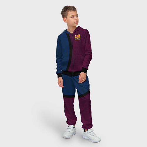 Детский 3D костюм с принтом FC Barcelona 2018 Original, фото на моделе #1