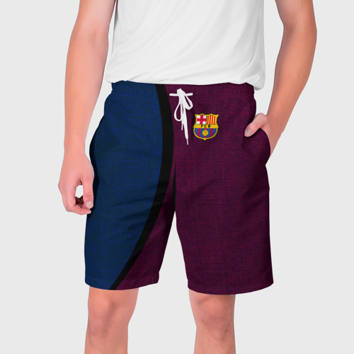 Мужские шорты 3D с принтом FC Barcelona 2018 Original, вид спереди #2