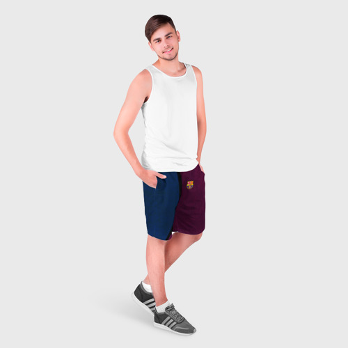 Мужские шорты 3D с принтом FC Barcelona 2018 Original, фото на моделе #1