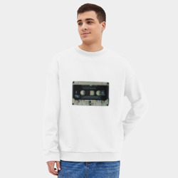 Мужской свитшот oversize без начеса хлопок Кирпичи - фото 2