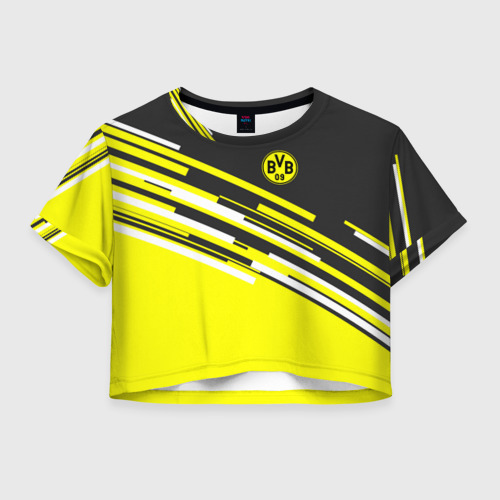 Женская футболка Crop-top 3D FC Borussia 2018 Sport, цвет 3D печать