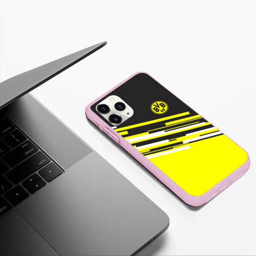 Чехол для iPhone 11 Pro Max матовый FC Borussia 2018 Sport, цвет розовый - фото 5