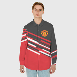 Мужская рубашка oversize 3D Манчестер Юнайтед FCMU Manchester united - фото 2