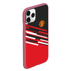 Чехол для iPhone 11 Pro Max матовый Манчестер Юнайтед FCMU Manchester united - фото 2