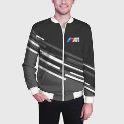 Мужской бомбер 3D BMW carbon БМВ карбон - фото 2