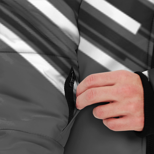 Мужская зимняя куртка 3D BMW carbon БМВ карбон, цвет красный - фото 6