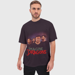 Мужская футболка oversize 3D Группа Imagine Dragons - фото 2
