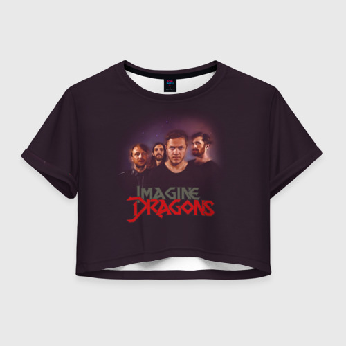 Женская футболка Crop-top 3D Группа Imagine Dragons, цвет 3D печать