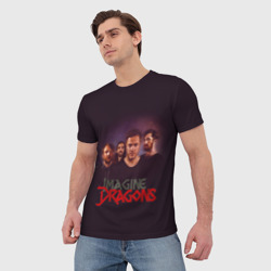 Мужская футболка 3D Группа Imagine Dragons - фото 2