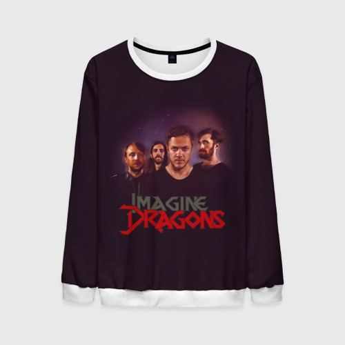 Мужской свитшот 3D Группа Imagine Dragons, цвет белый