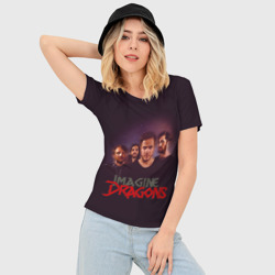 Женская футболка 3D Slim Группа Imagine Dragons - фото 2