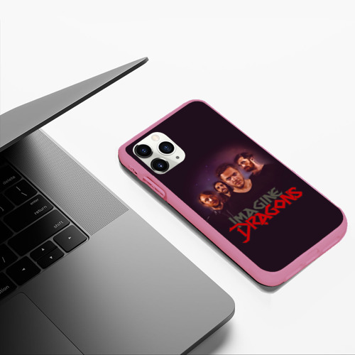 Чехол для iPhone 11 Pro Max матовый Группа Imagine Dragons, цвет малиновый - фото 5