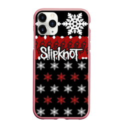 Чехол для iPhone 11 Pro Max матовый Праздничный Slipknot