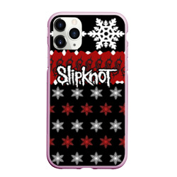 Чехол для iPhone 11 Pro Max матовый Праздничный Slipknot