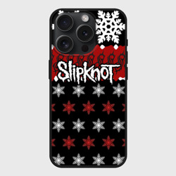 Чехол силиконовый для Apple iPhone 15 Pro матовый Праздничный Slipknot