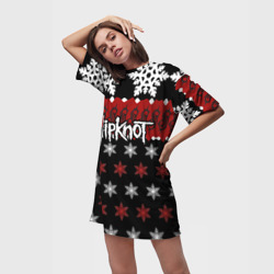 Платье-футболка 3D Праздничный Slipknot - фото 2