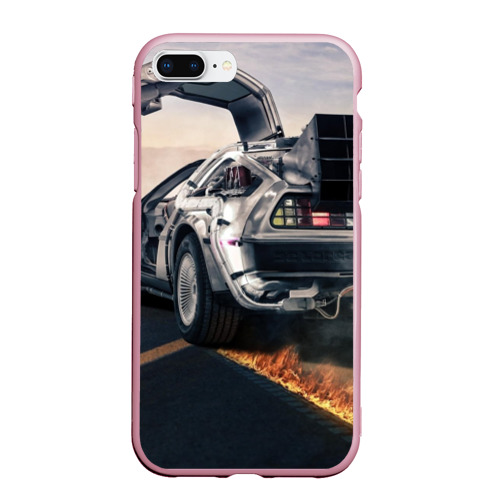 Чехол для iPhone 7Plus/8 Plus матовый DeLorean auto, цвет розовый